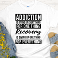✨ Recovery Over Addiction Tee |  Addiction VS Recovery