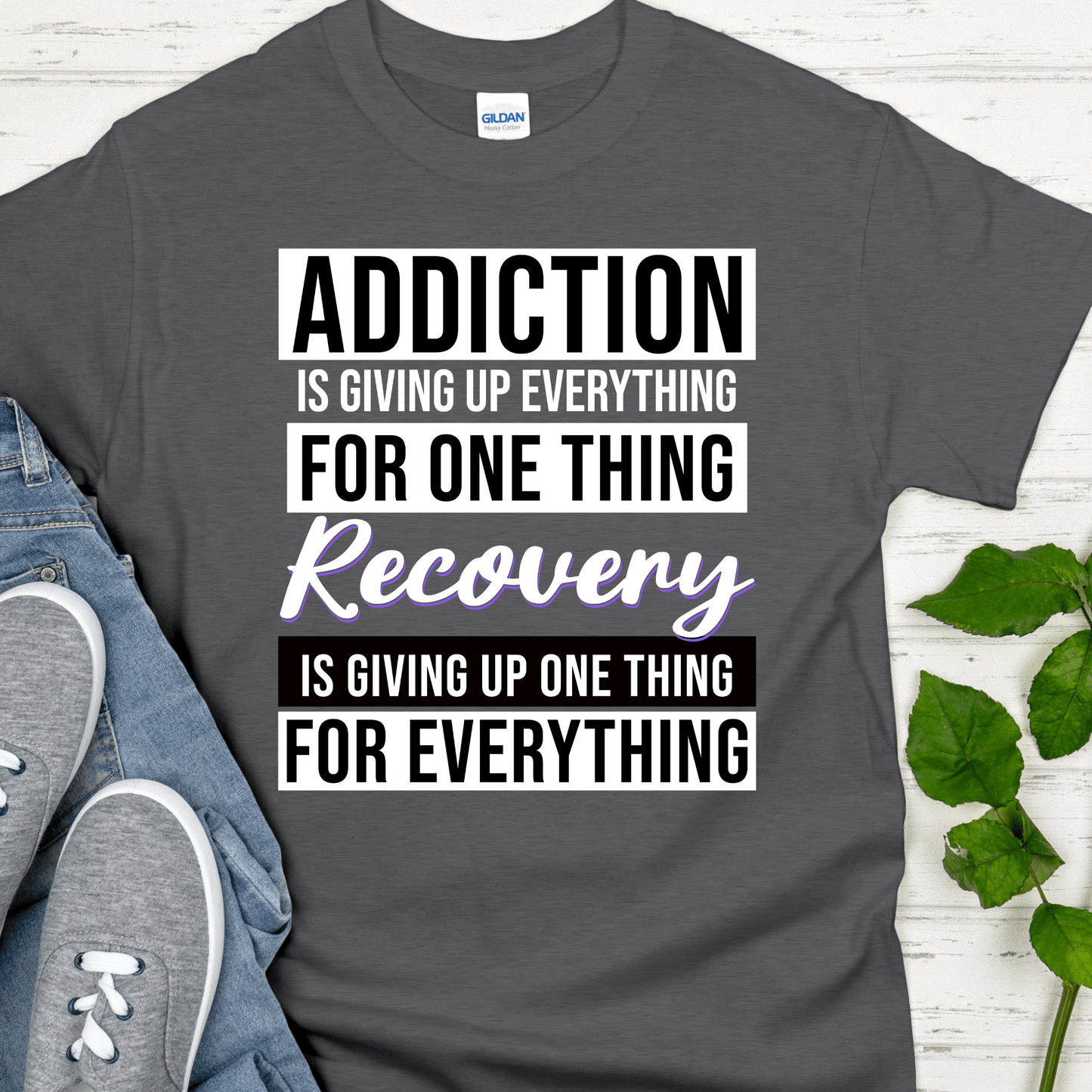 ✨ Recovery Over Addiction Tee |  Addiction VS Recovery