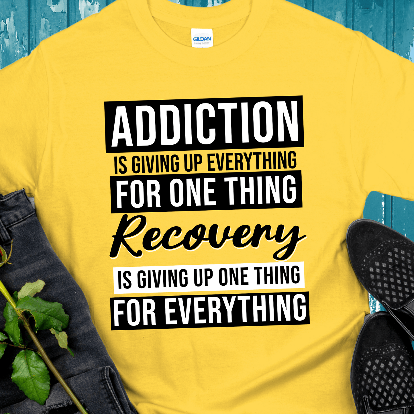 ✨ Recovery Over Addiction Tee |  Addiction VS Recovery