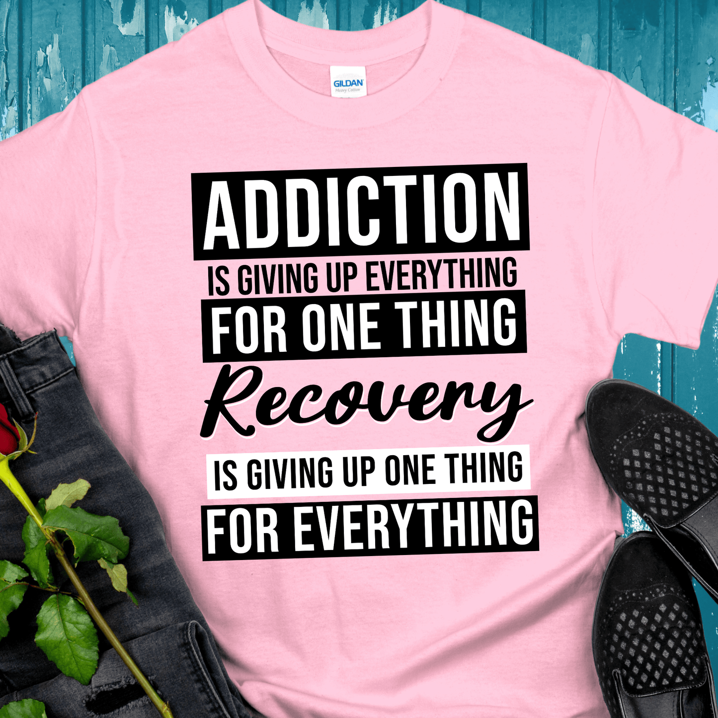 ✨ Recovery Over Addiction Tee |  Addiction VS Recovery