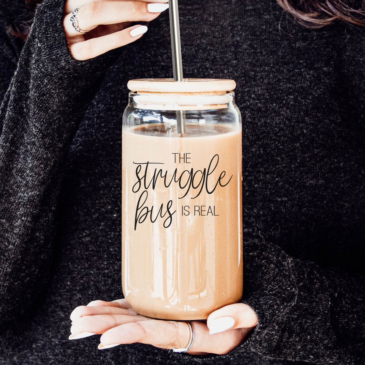 Struggle Bus: Emotional Support Iced Coffee 17oz